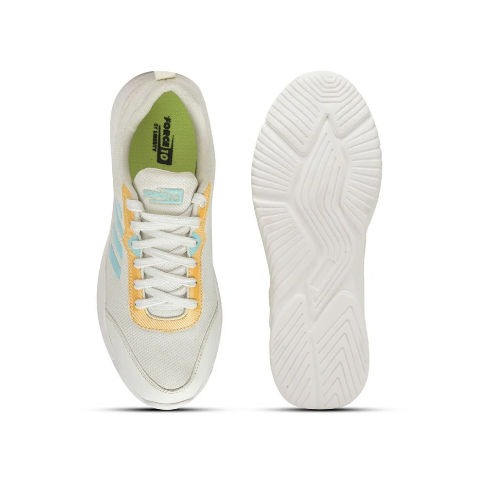 Force 10 Sports Walking Shoes For Men (White) ROMARIO By Liberty - Image 4