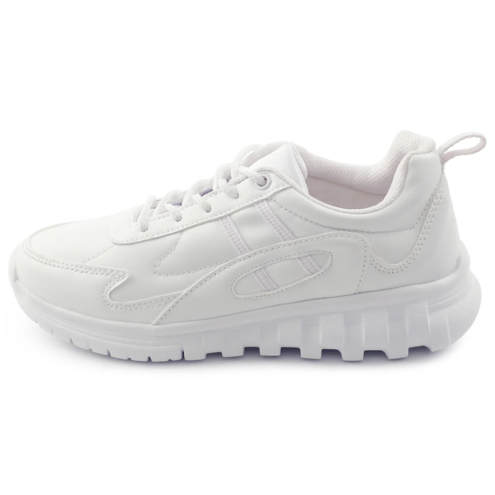 Force 10 White Lacing Uniform School Shoes For Kids 9906-02T By Liberty - Image 3