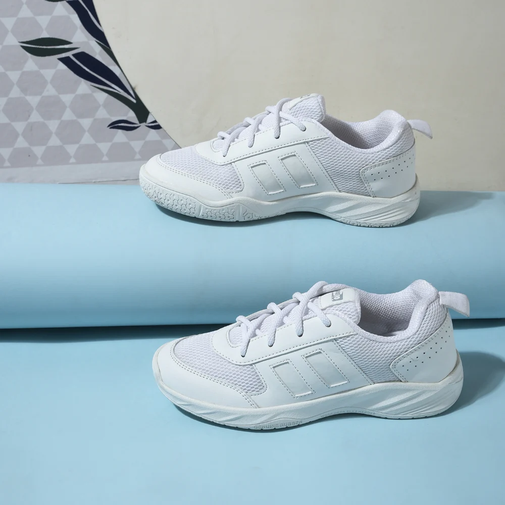Force 10 White Lacing Uniform School Shoes For Kids SKOLGAME-L By Liberty - Image 4