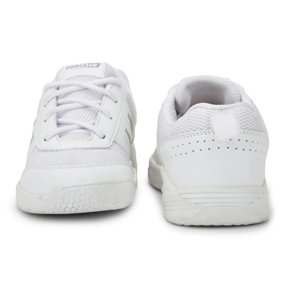 Force 10 White Lacing Uniform School Shoes For Kids SKOLGAME-L By Liberty - Image 7