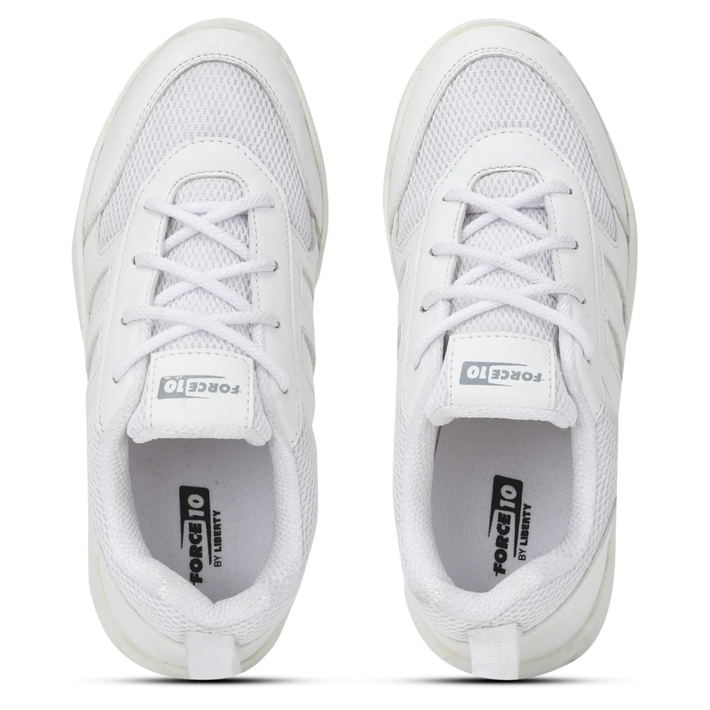 Force 10 White Lacing Uniform School Shoes For Kids SKOLGAME-L By Liberty - Image 9