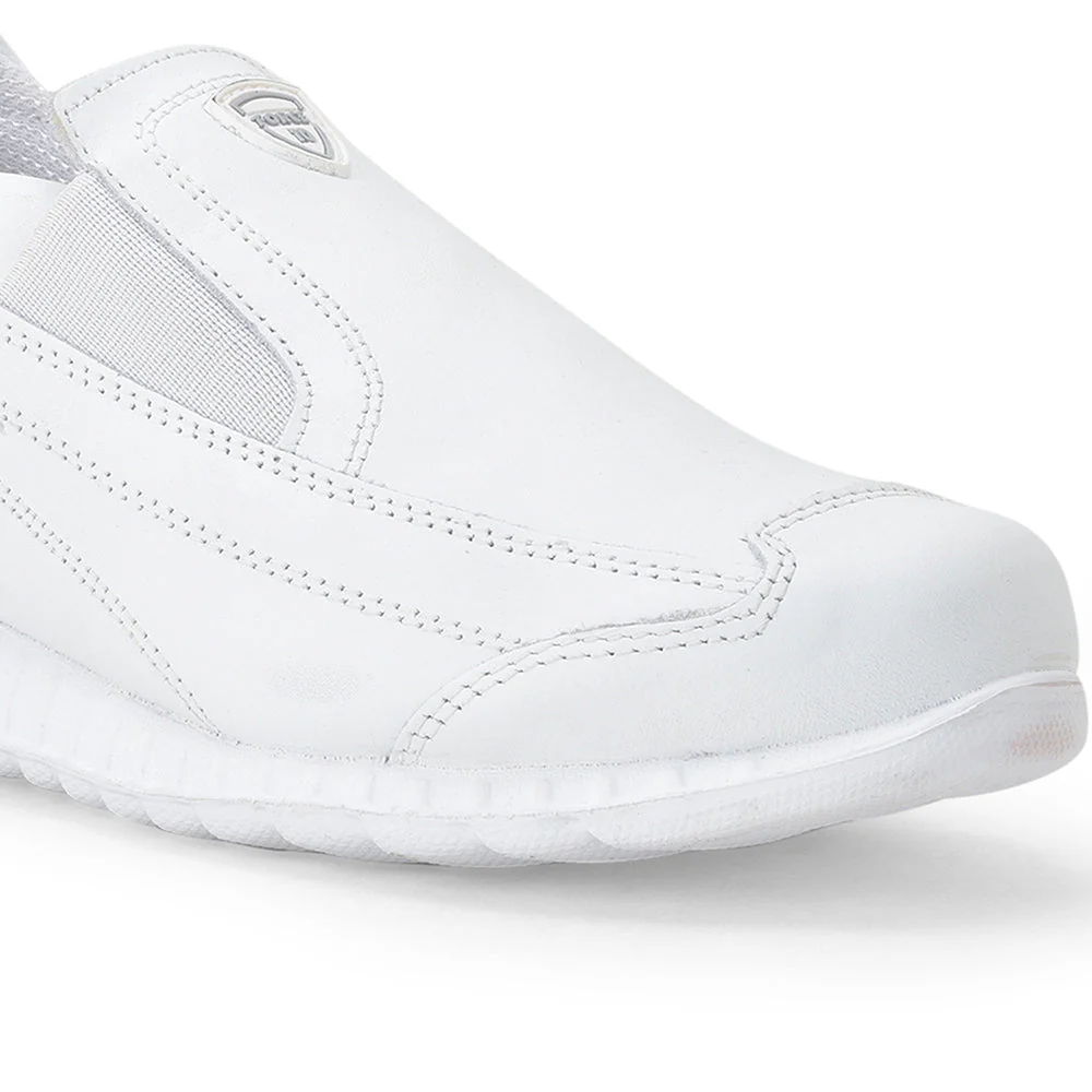 Force 10 White Non Lacing Uniform School Shoes For Kids 9906-10 By Liberty - Image 5