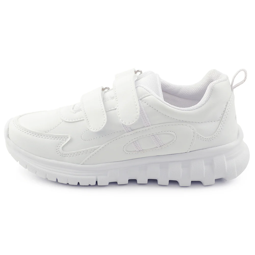Force 10 White Velcro Uniform School Shoes For Kids 9906-02T-V By Liberty - Image 3