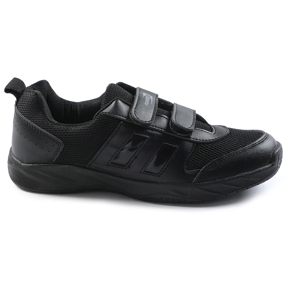 Force Black Non Lacing Uniform School Shoes For Kids SKOLGAME-V By Liberty - Image 2