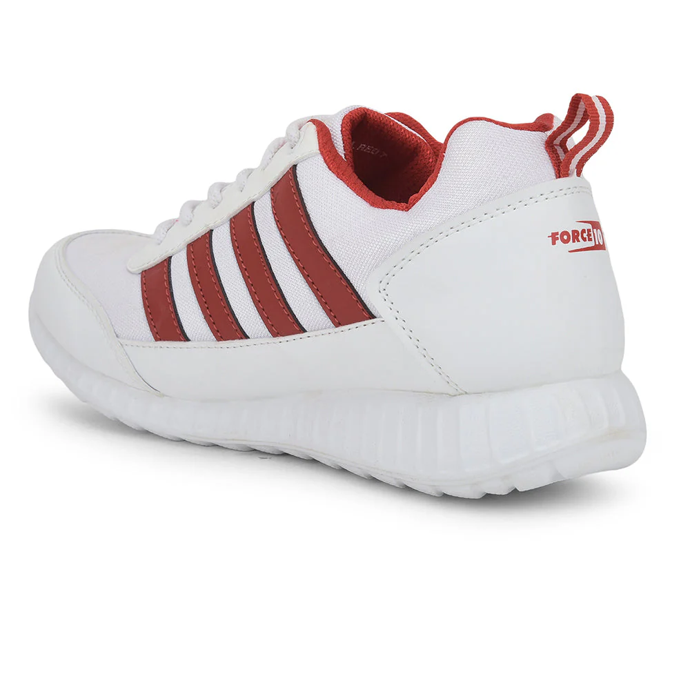 Force10 Red Lacing Uniform School Shoes For Kids 9906-90SL By Liberty - Image 7