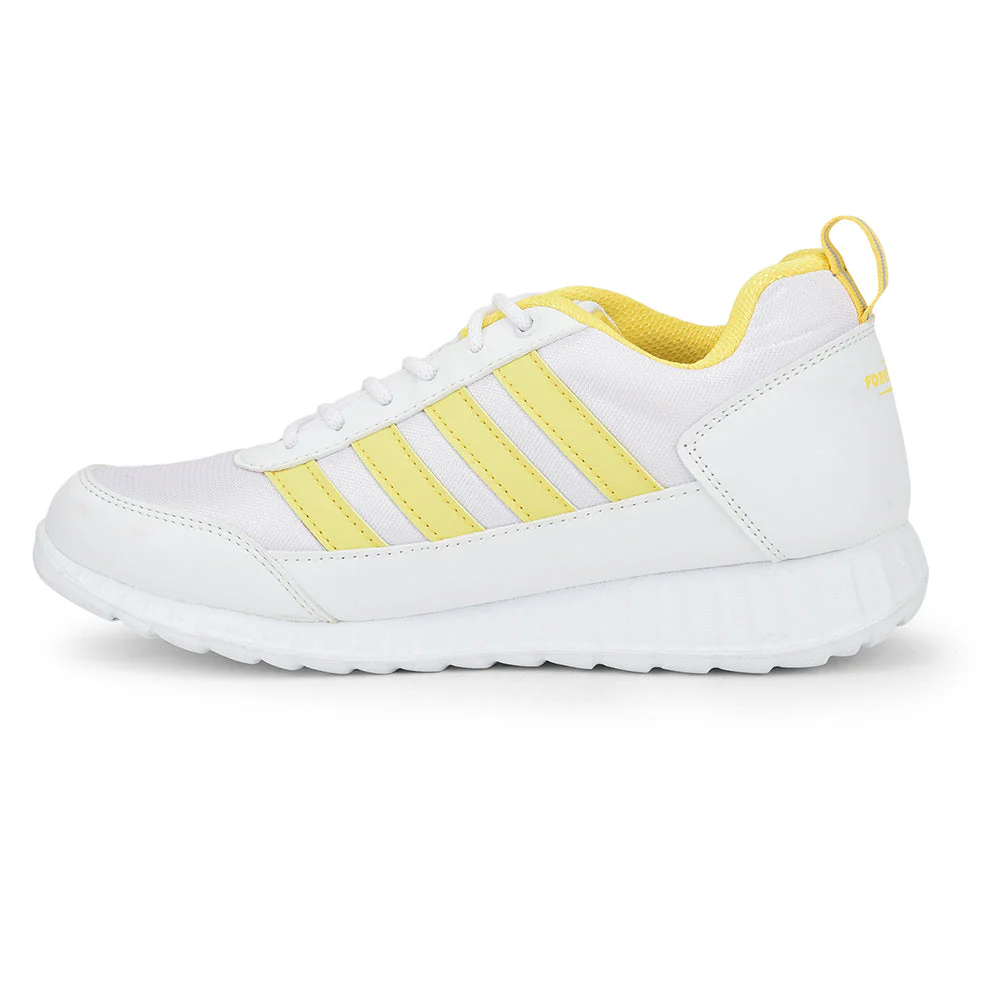 Force10 Yellow Lacing Uniform School Shoes For Kids 9906-90SL By Liberty - Image 3