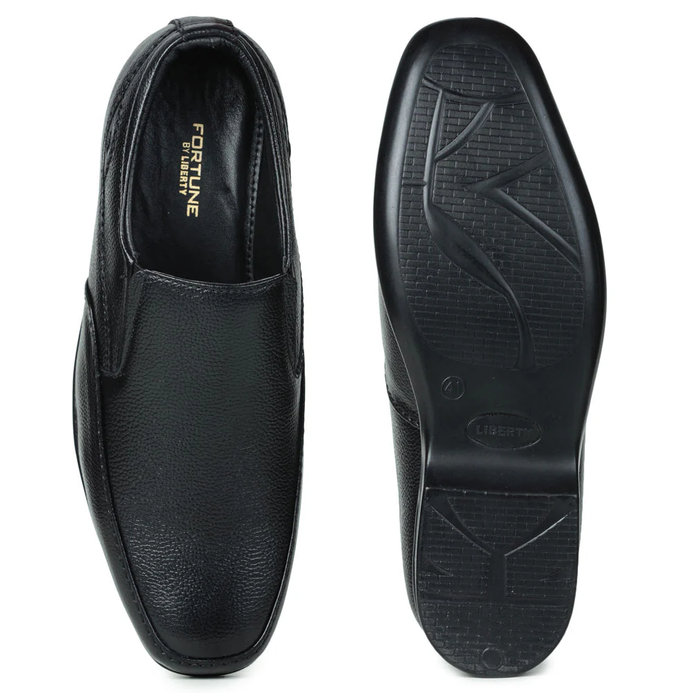 Fortune (Black) Classic Loafer Shoes For Men UVL-25 By Liberty - Image 5