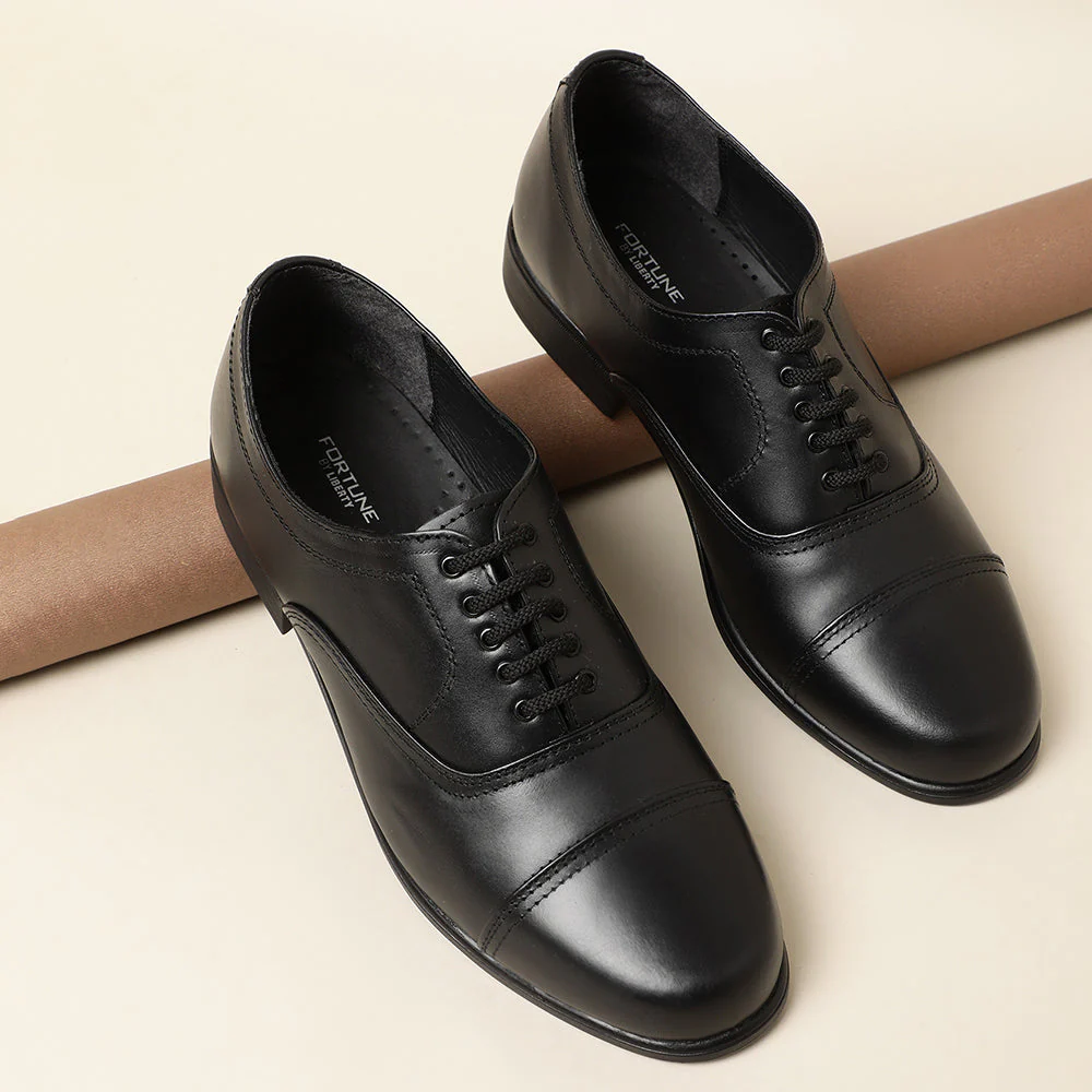 Fortune Black Classic Oxford Shoes For Men 7168-03 By Liberty - Image 3