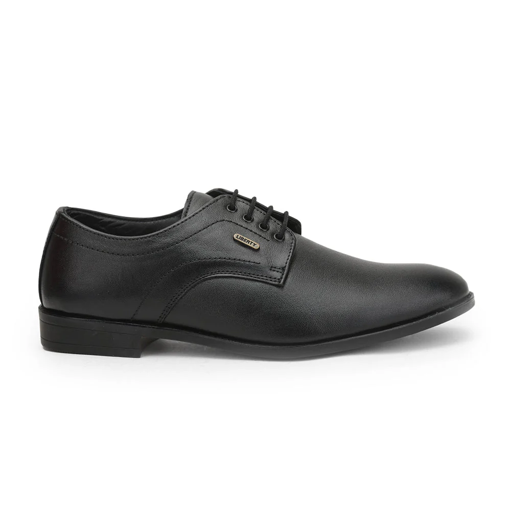 Fortune (Black) Formal Lace Up Derby Shoes For Men HOL-109 By Liberty - Image 2