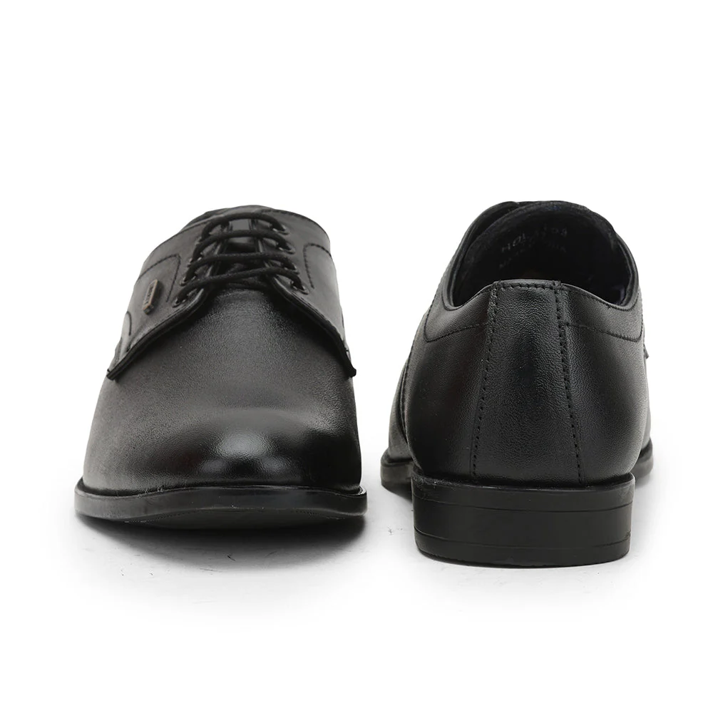 Fortune (Black) Formal Lace Up Derby Shoes For Men HOL-109 By Liberty - Image 4