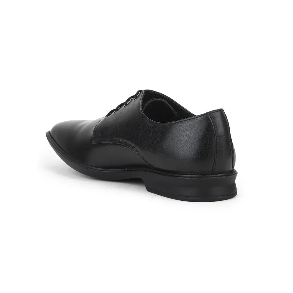 Fortune Black Formal Lace Up Derby Shoes For Men LUCIO-201 By Liberty - Image 5