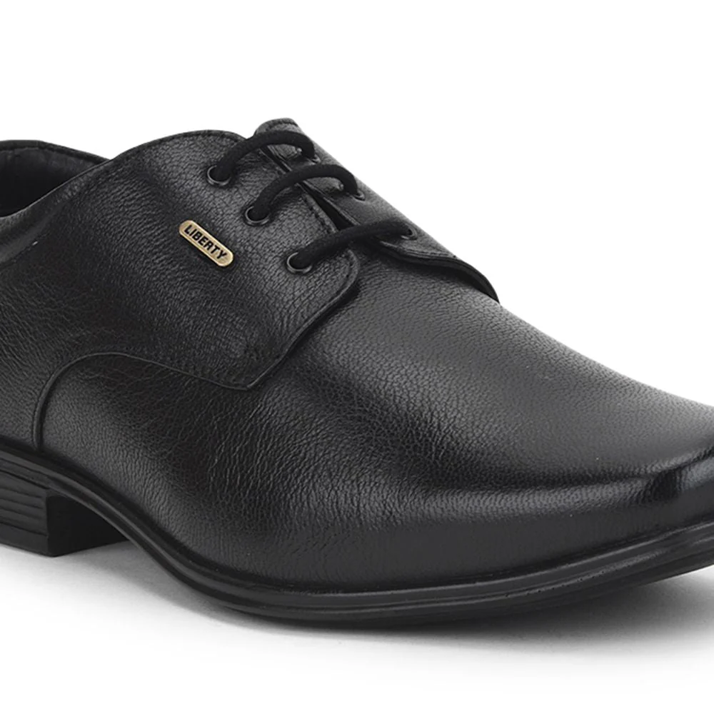 Fortune (Black) Formal Lace Up Derby Shoes For Men Uvl-305 By Liberty - Image 4