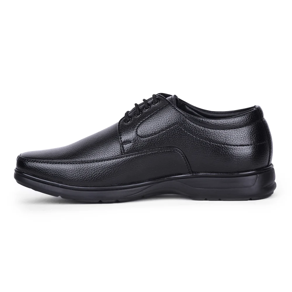 Fortune Black Formal Lacing Derby Shoes For Men HOL-131E By Liberty - Image 3