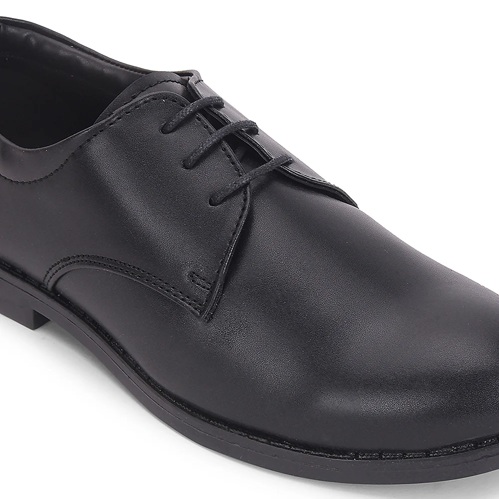 Fortune Black Formal Lacing Derby Shoes For Men MONTRICH-E By Liberty - Image 5