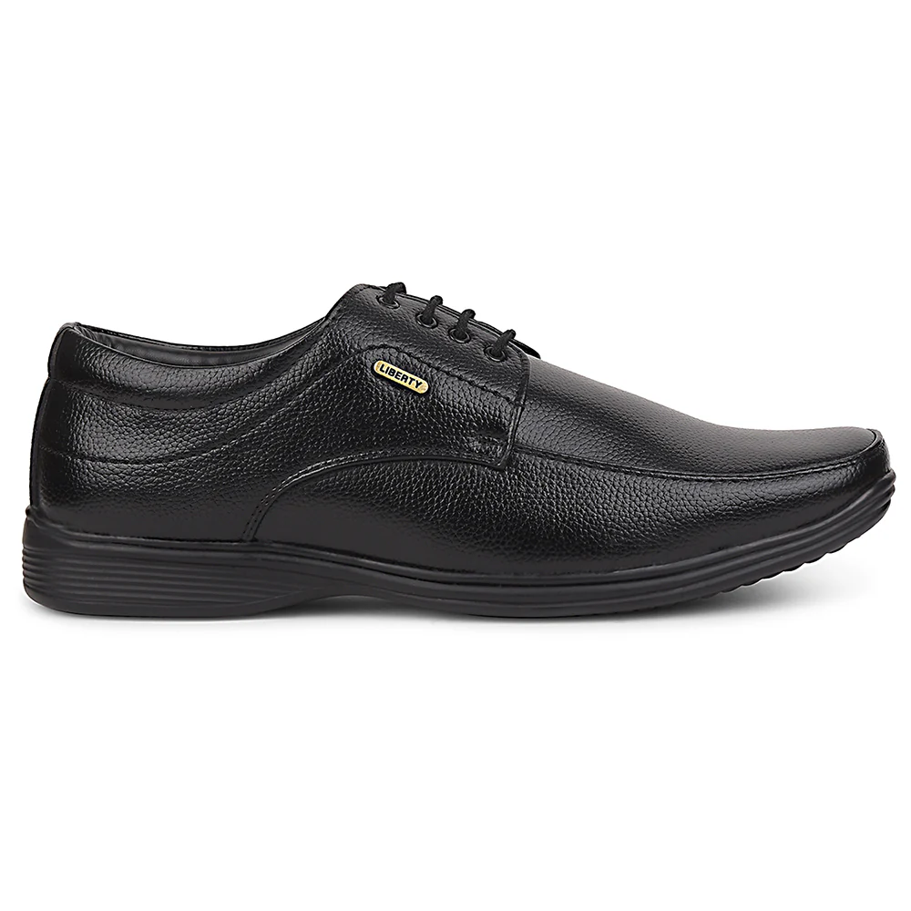 Fortune Black Formal Lacing Derby Shoes For Men R573-05 By Liberty - Image 2