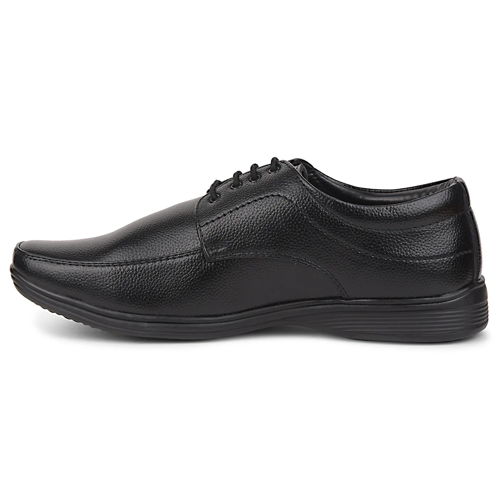 Fortune Black Formal Lacing Derby Shoes For Men R573-05 By Liberty - Image 3