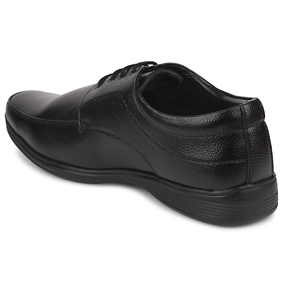 Fortune Black Formal Lacing Derby Shoes For Men R573-05 By Liberty - Image 4