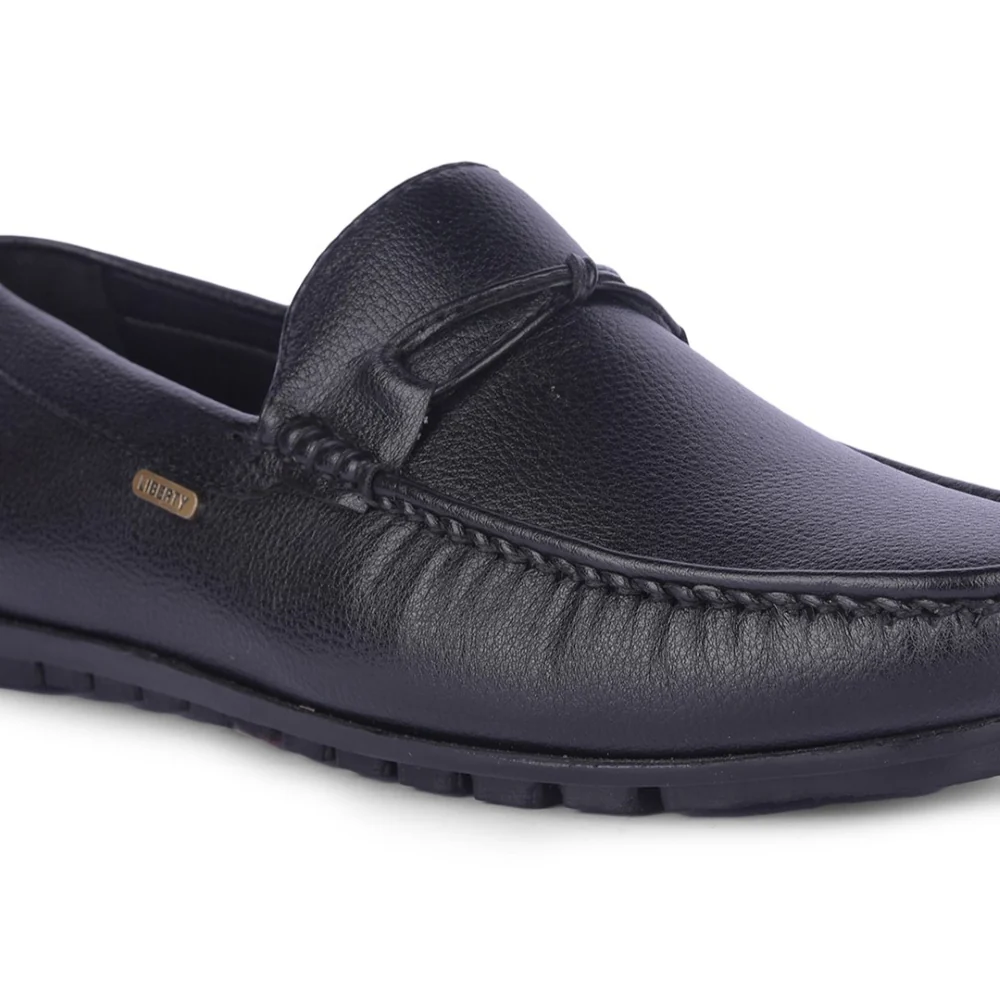 Fortune Black Formal Loafers For Men AVL-5 By Liberty - Image 5