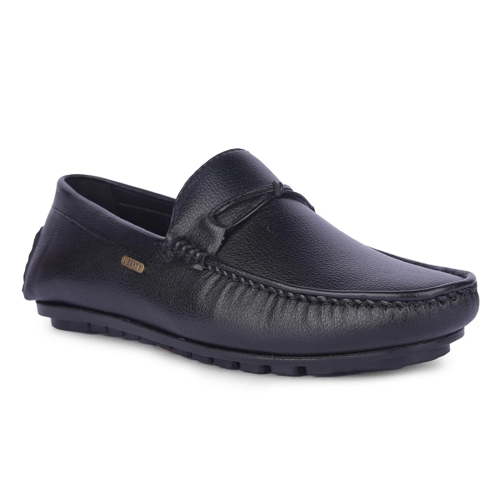 Fortune Black Formal Loafers For Men AVL-5 By Liberty - Image 6