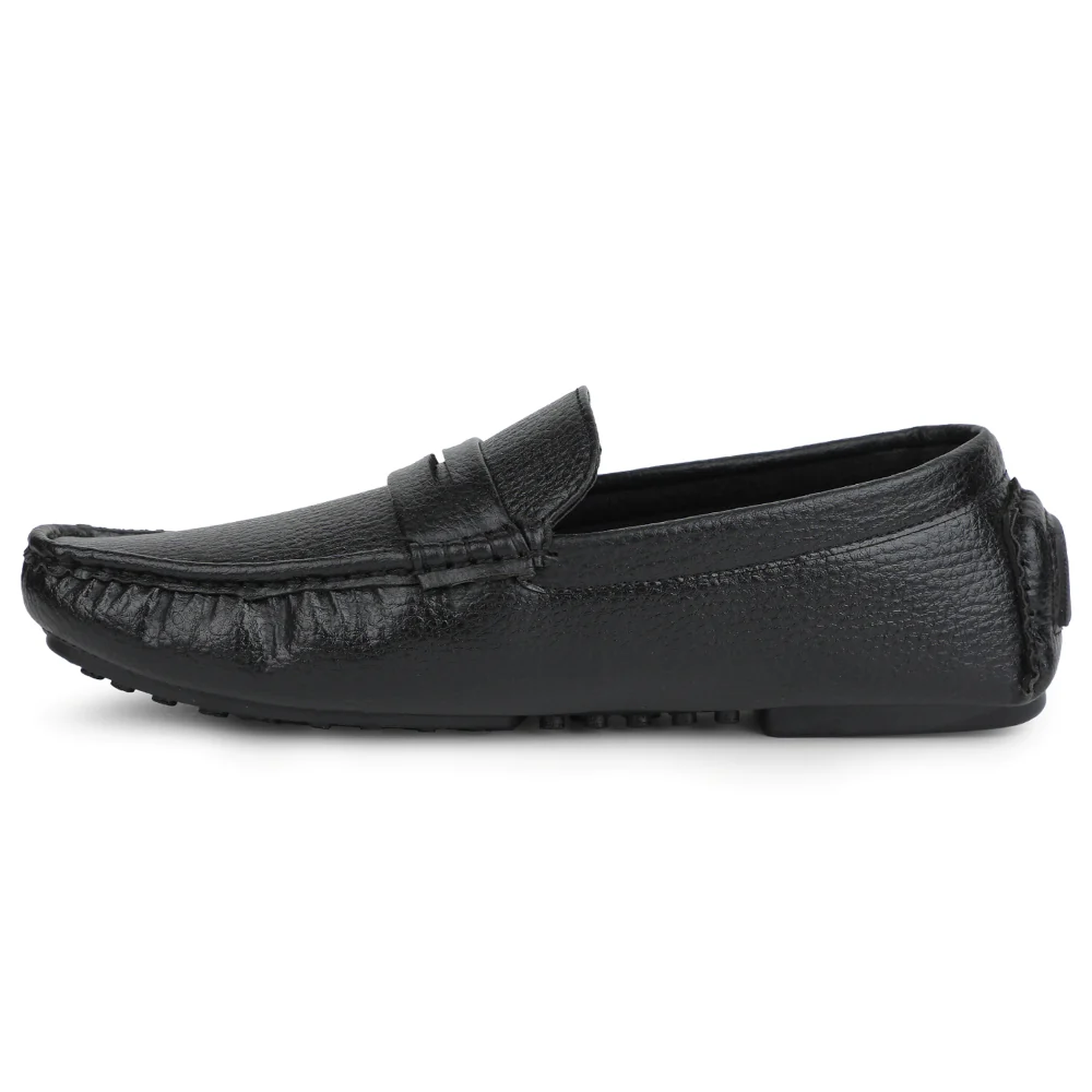 Fortune Black Formal Loafers For Men CLASSIK-2E By Liberty - Image 3
