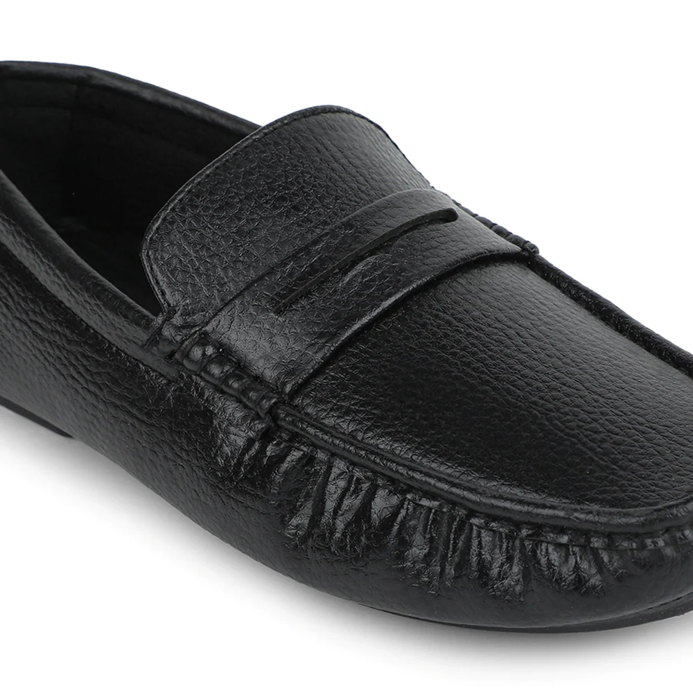 Fortune Black Formal Loafers For Men CLASSIK-2E By Liberty - Image 5