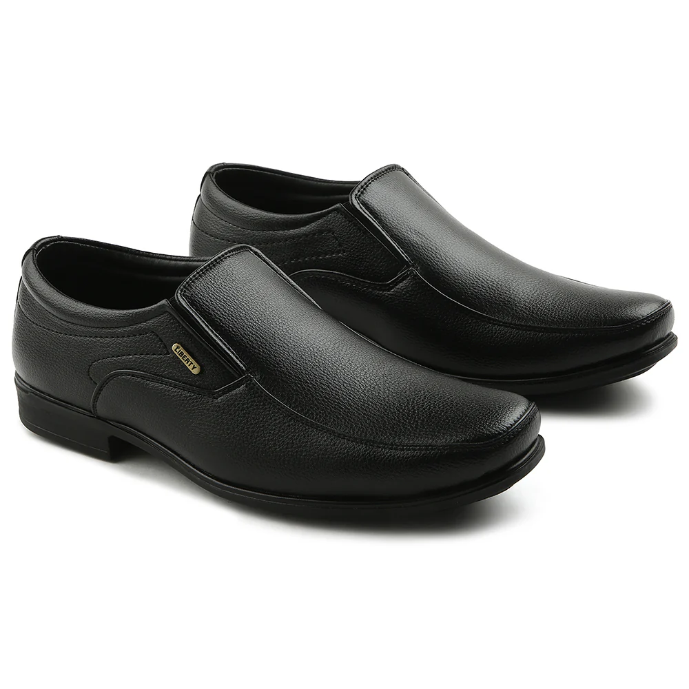 Fortune Black Formal Non Lacing Moccasin For Men H202-02 By Liberty - Image 5