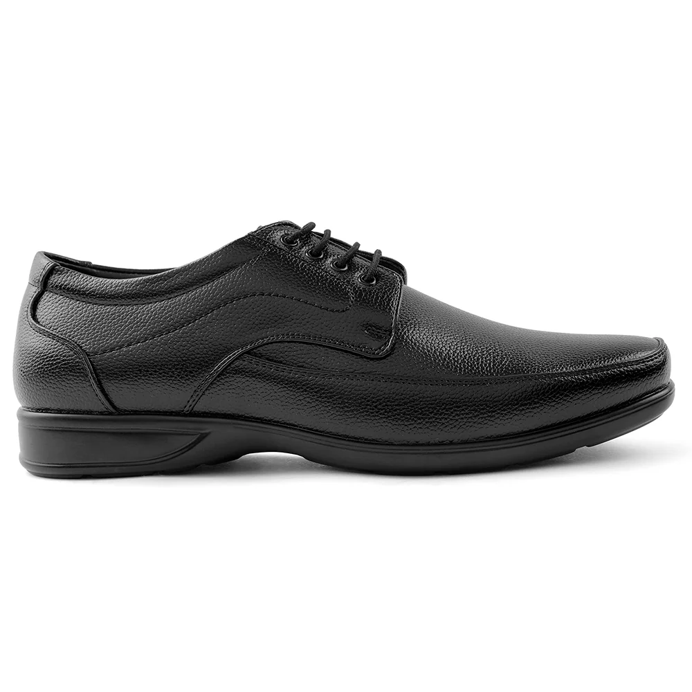 Fortune Black Lacing Formal Derby Shoes For Men HML-5E By Liberty - Image 2