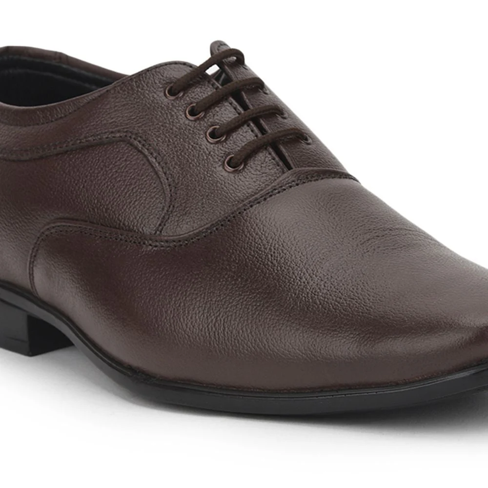 Fortune (Brown) Formal Lace Up Derby Shoes For Men Hll-1 By Liberty - Image 4