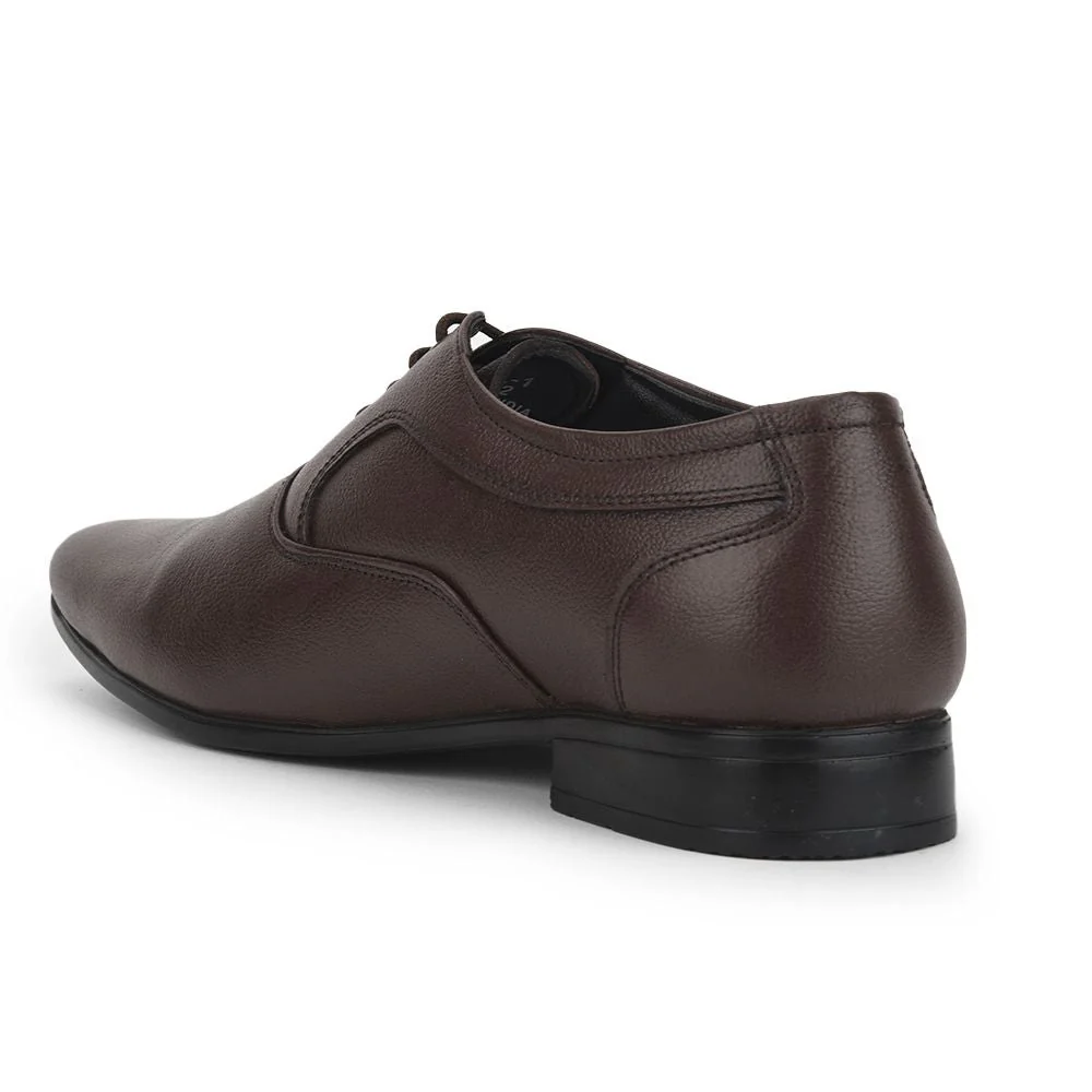 Fortune (Brown) Formal Lace Up Derby Shoes For Men Hll-1 By Liberty - Image 5