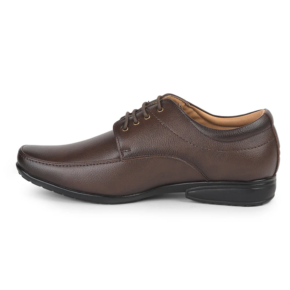 Fortune Brown Formal Lace Up Shoes For Men UVL-33 By Liberty - Image 3