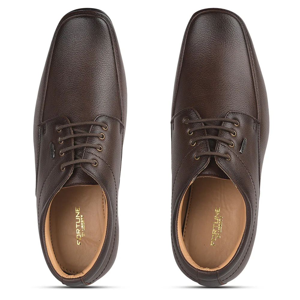 Fortune Brown Formal Lace Up Shoes For Men UVL-33 By Liberty - Image 5