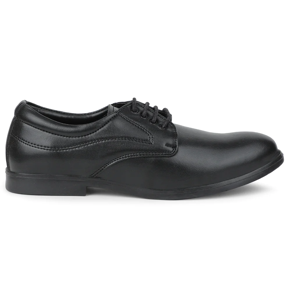 Fortune Black Formal Lacing Derby Shoes For Men MAJESTIC-1 By Liberty - Image 2