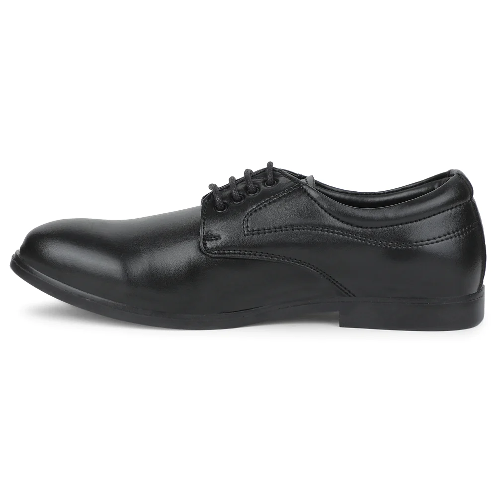 Fortune Black Formal Lacing Derby Shoes For Men MAJESTIC-1 By Liberty - Image 3
