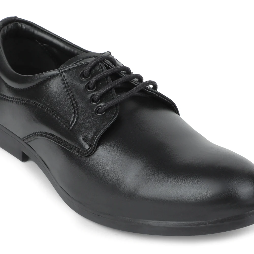 Fortune Black Formal Lacing Derby Shoes For Men MAJESTIC-1 By Liberty - Image 5