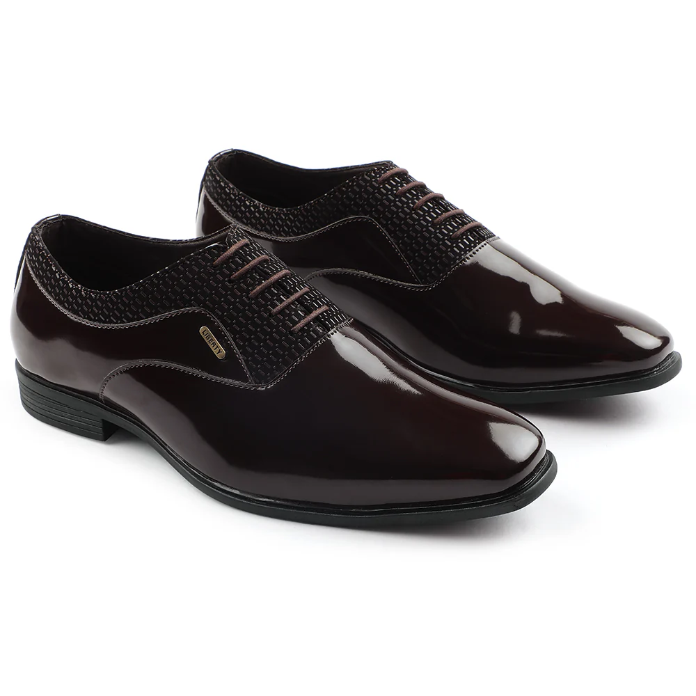 Fortune Brown Formal Lacing Oxford Shoes For Mens A998-07 By Liberty - Image 5