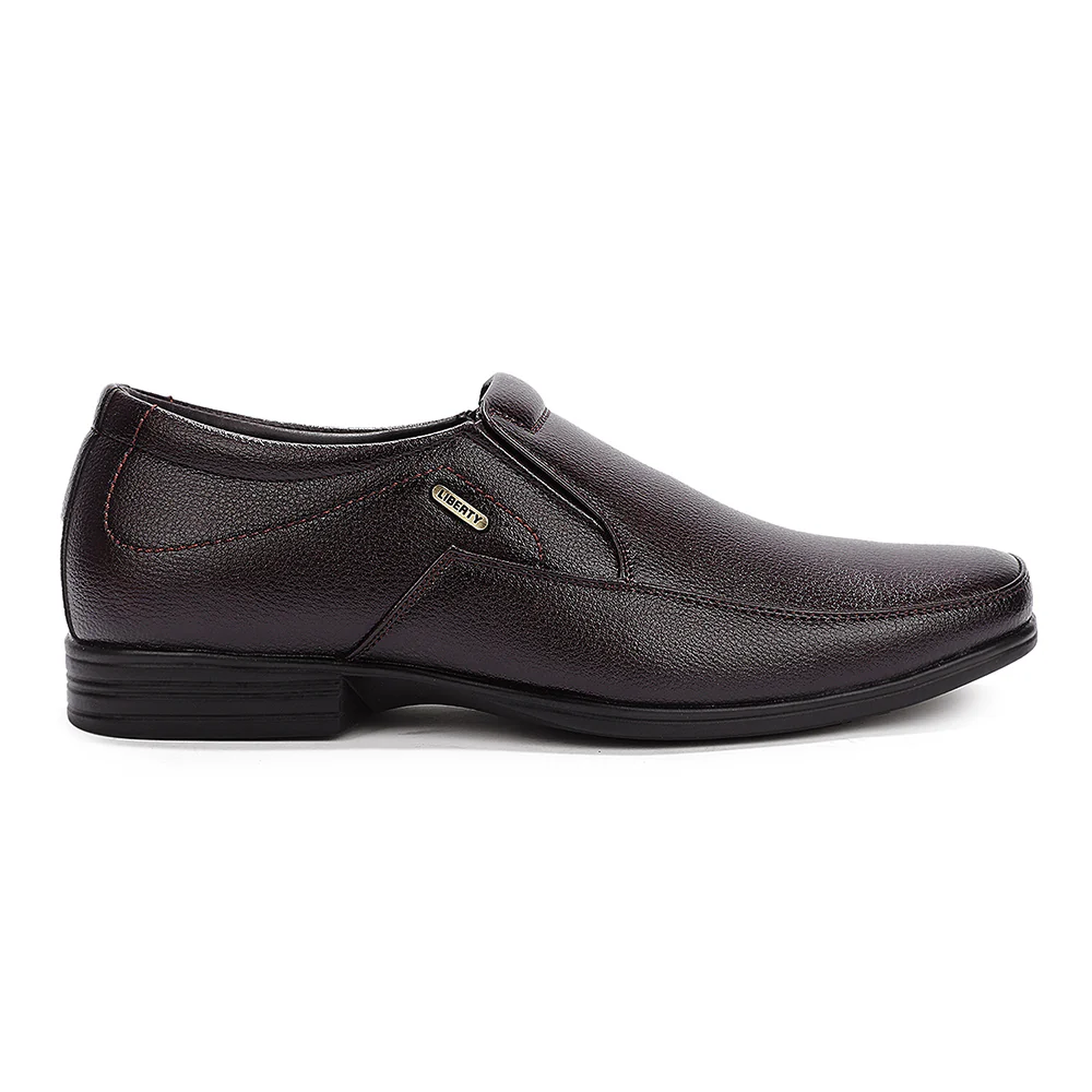 Fortune Brown Formal Non Lacing Moccasins For Men HML-89E By Liberty - Image 4
