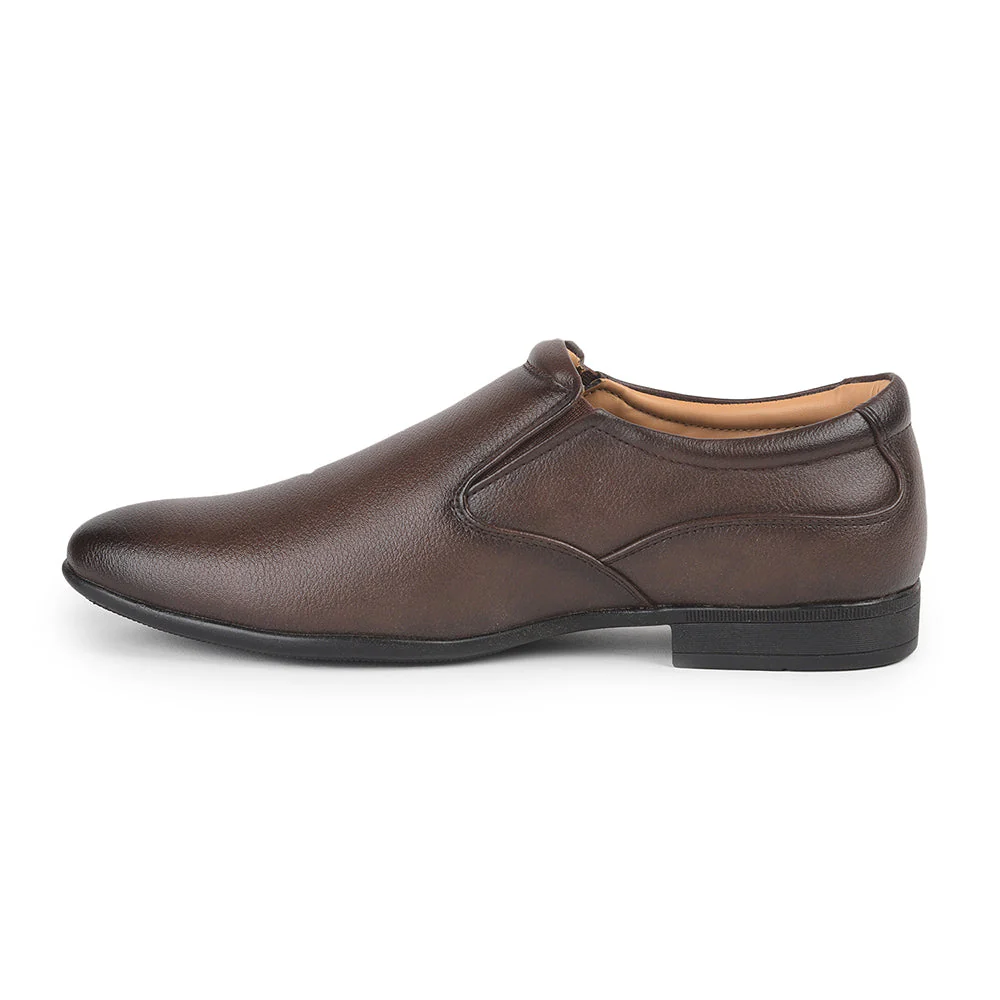 Fortune Brown Formal Slip on Shoes For Men UVL-31 By Liberty - Image 3