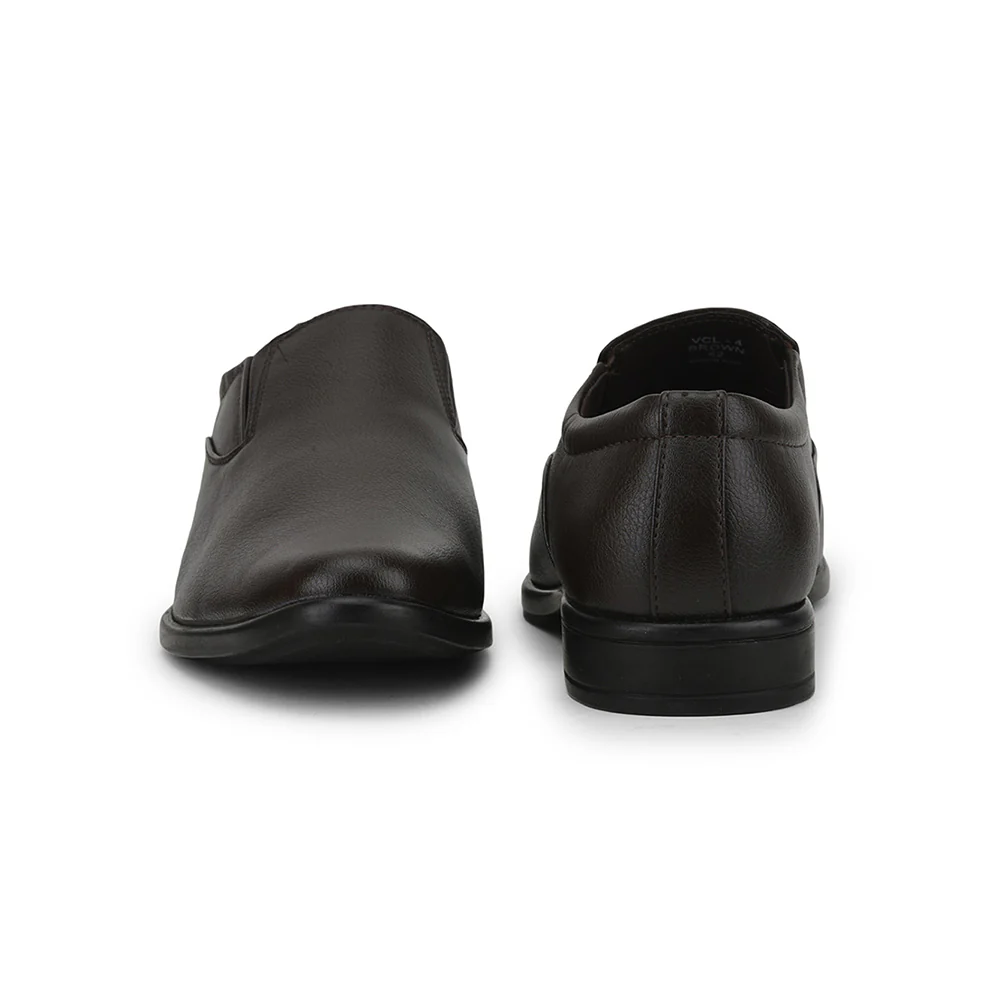 Fortune (Brown) Formal Slip on Shoes For Men VCL-4 By Liberty - Image 4