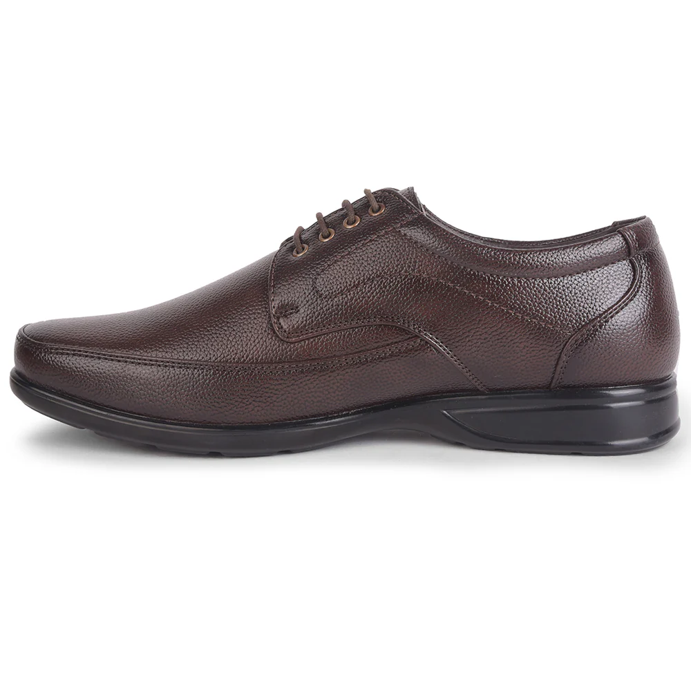 Fortune Brown Lacing Formal Derby Shoes For Men HML-5E By Liberty - Image 3