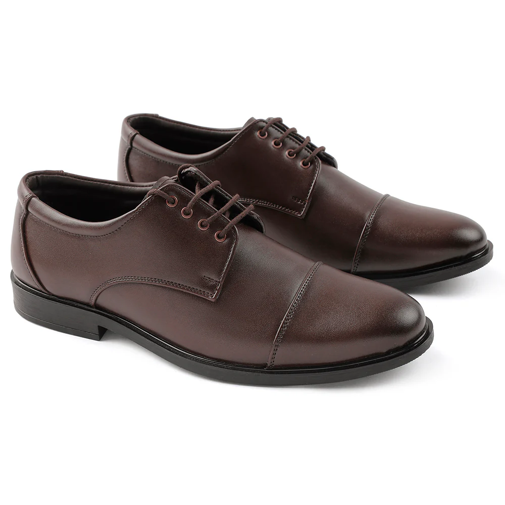 Fortune Brown Lacing Formal Oxford Shoes For Men HML-13E By Liberty - Image 5