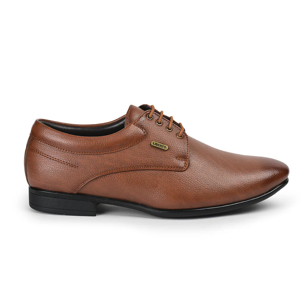 Fortune By Liberty Men HOL-110 Tan Formal Lacing Derby Shoes - Image 2