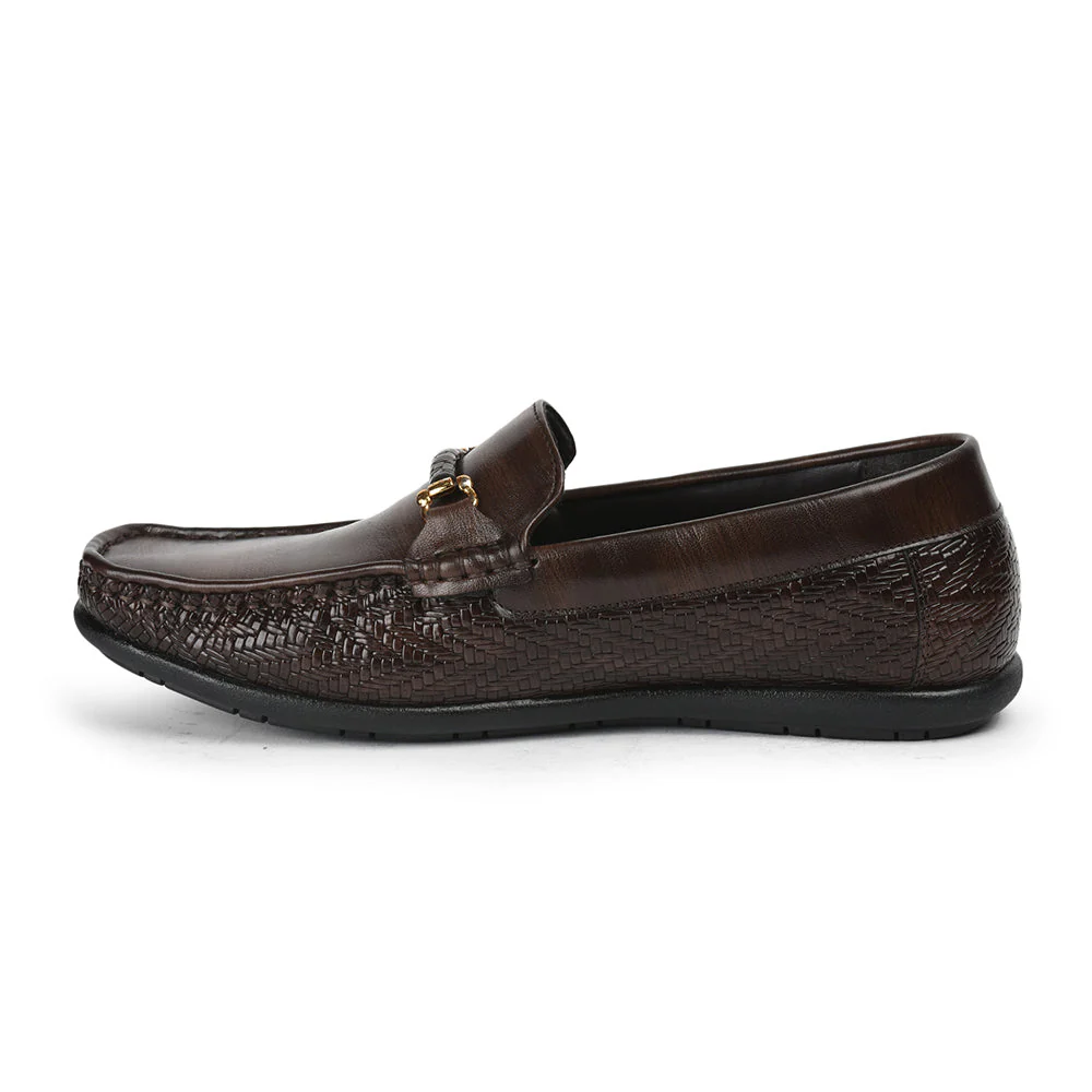 Fortune Formal Brown Loafers For Men JPL-278 By Liberty - Image 3