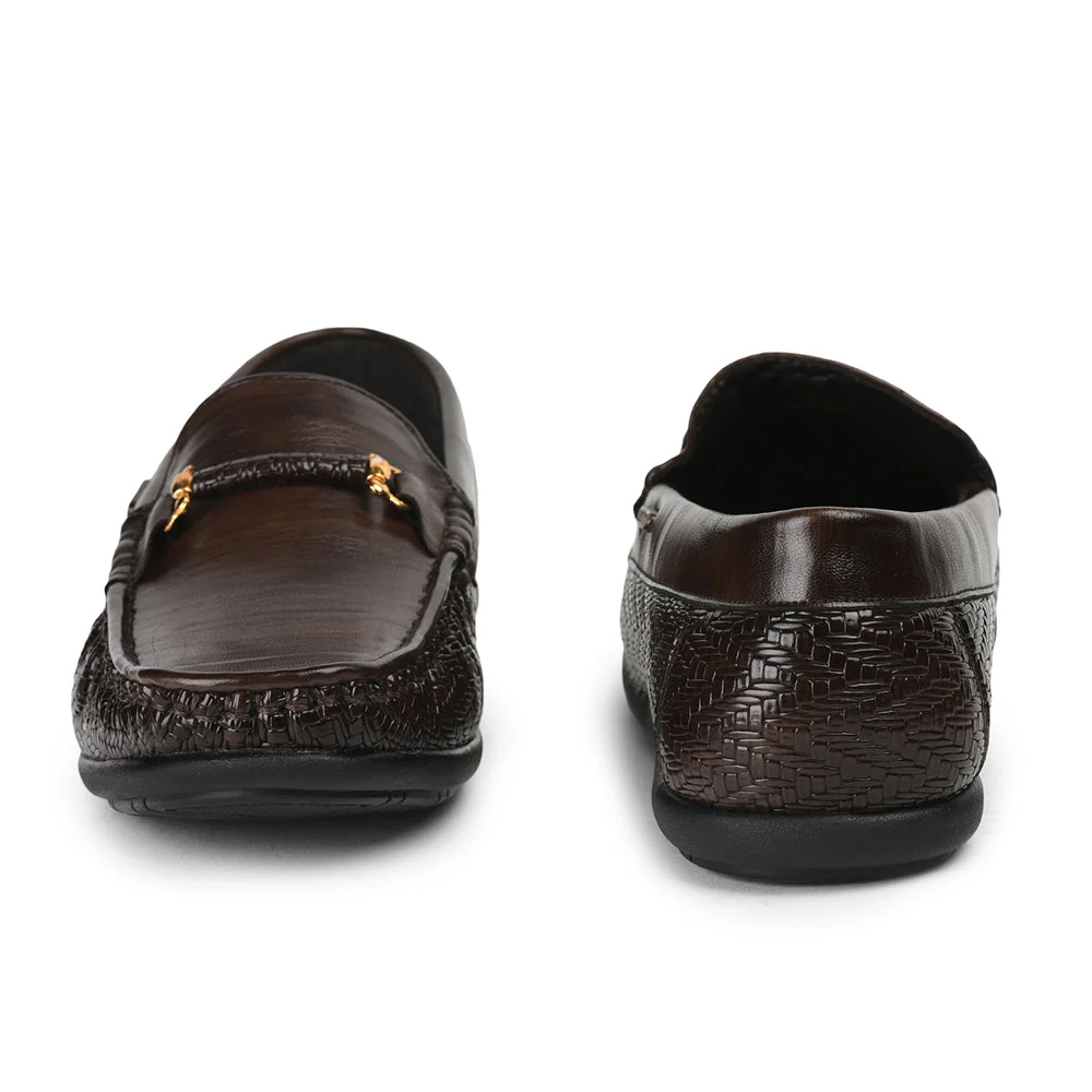 Fortune Formal Brown Loafers For Men JPL-278 By Liberty - Image 5