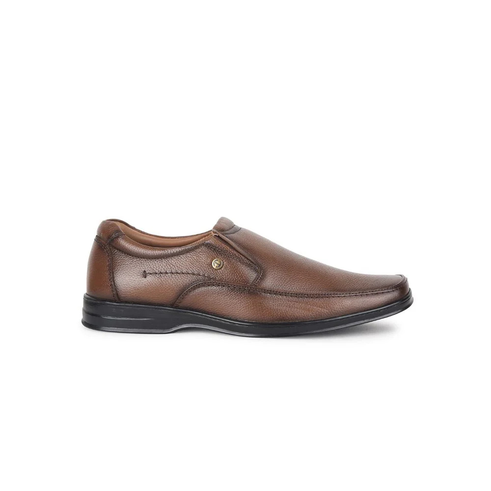 Fortune by Liberty Men LOM-601 Tan Formal Non Lacing Shoes - Image 2