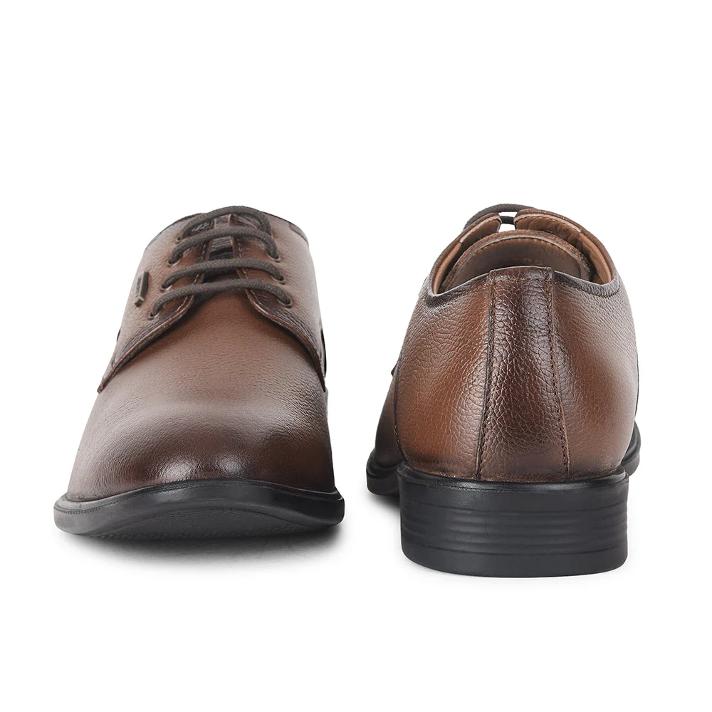 Fortune by Liberty Men LOM-605 Tan Formal Lacing Derby Shoes - Image 5