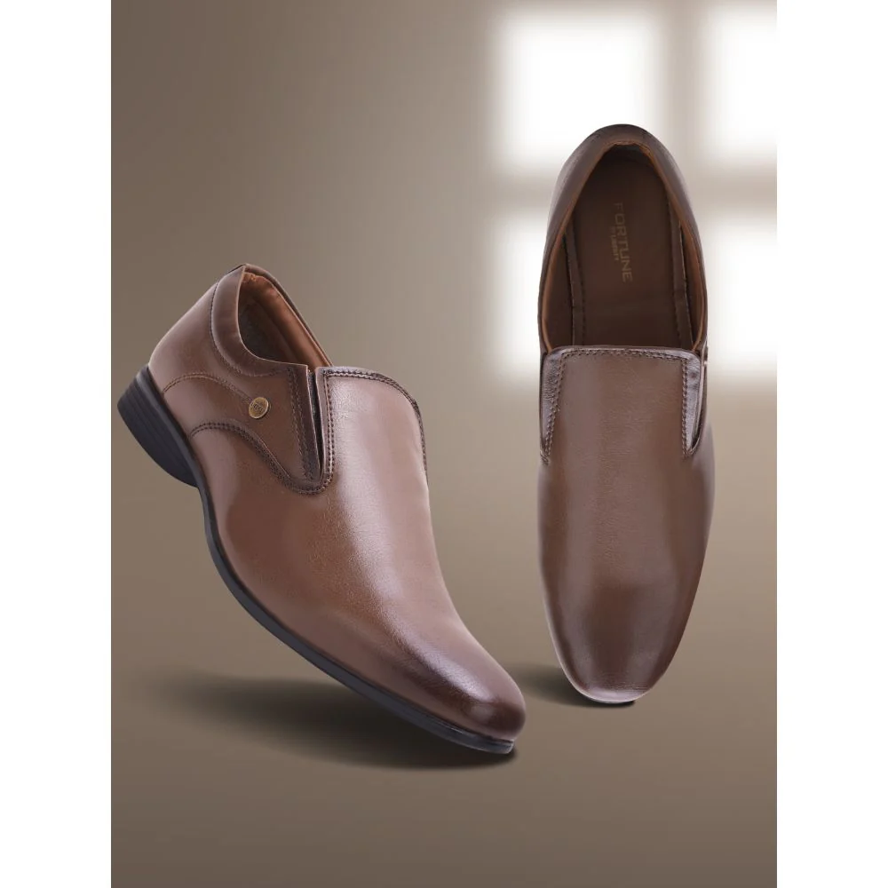 Fortune by Liberty Men ROBERT-1 Tan Formal Non Lacing Shoes - Image 4