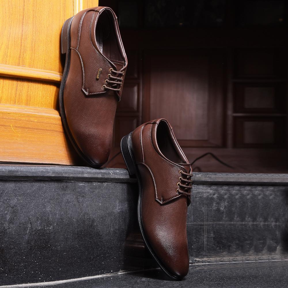 Fortune By Liberty Mens HIL-5 Brown Formal Lacing Shoes - Image 4