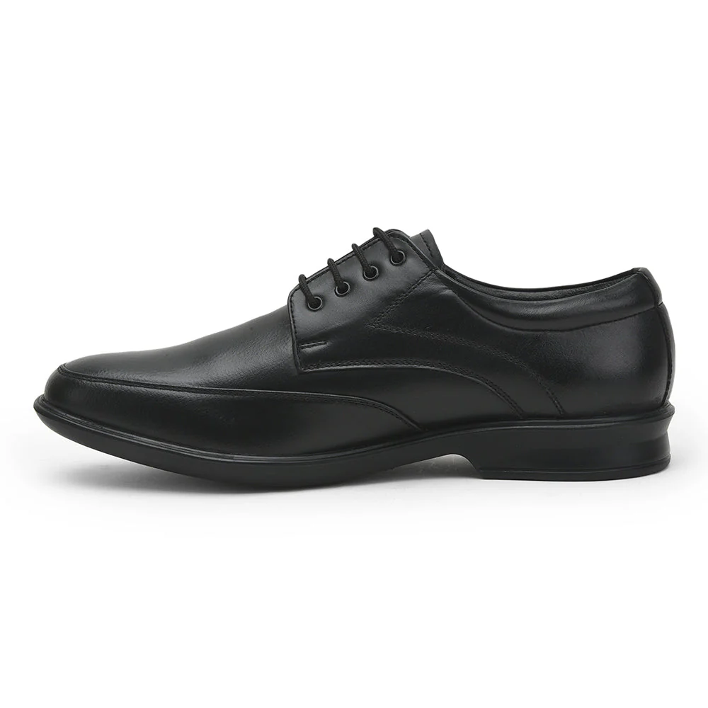 Fortune Black Formal Lacing Shoes For Men LUCIO-502 By Liberty - Image 3