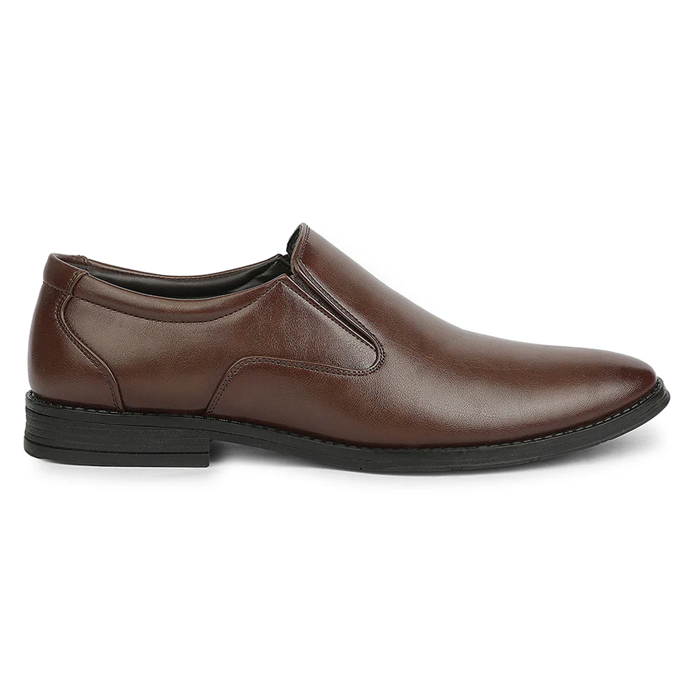 Fortune HML-87E Brown Formal Non Lacing Mocassin Shoes for Men - Image 3