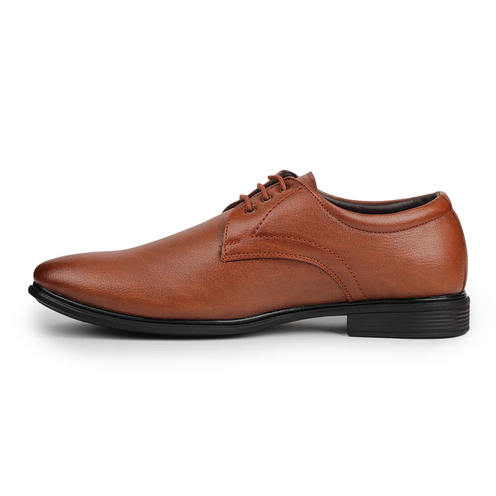 Fortune Tan Formal Lacing Derby Shoes For Men HOL-130E By Liberty - Image 3